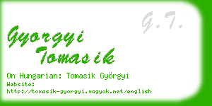 gyorgyi tomasik business card