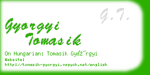 gyorgyi tomasik business card